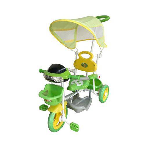 Triciclo Infantil Passeio com Empurrador 2 em 1 Motoca - Verde - Bw003v