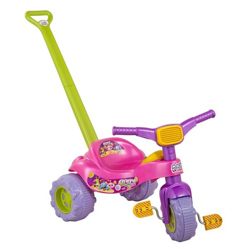 Triciclo Infantil Tico Tico Baby Monsters com Som Rosa Magic Toys