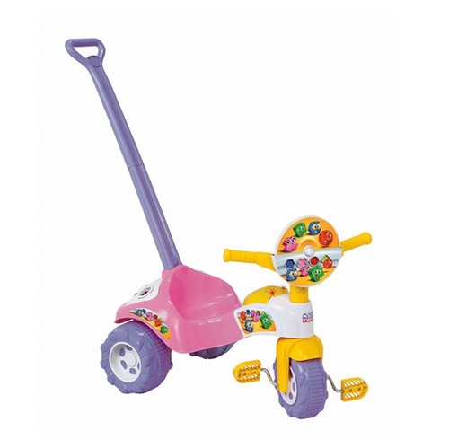 Triciclo Infantil Tico Tico Formas Rosa com Som Magic Toys