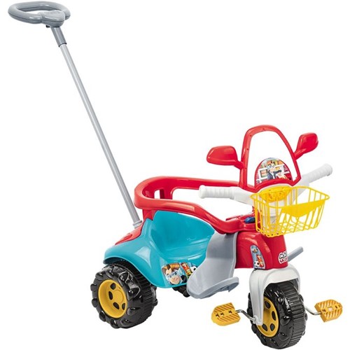 Triciclo Tico-Tico Zoom Max Azul com Aro Protetor e Haste - Magic Toys - MAGIC TOYS