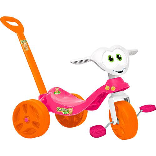 Triciclo Zootico Passeio Rosa - Brinquedos Bandeirante