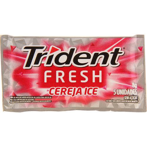 Trident Fresh Cereja Ice 5 Unidades - Adam