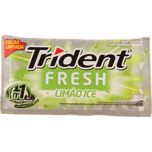 Trident Fresh Limão Ice 5 Unidades - Adam