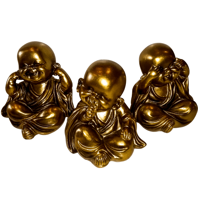 Trio Budas Bebês Dourado