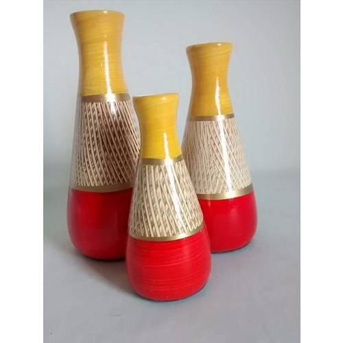 Trio de Vasos Decorativo