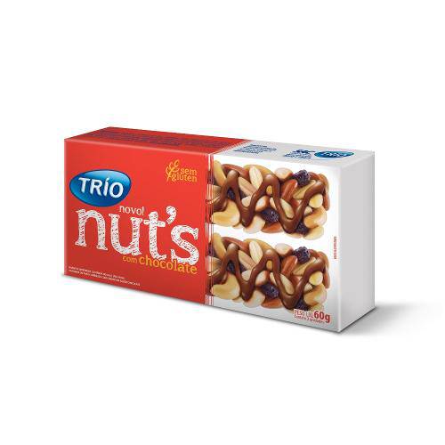 Trio Nuts com Chocolate 2 Unidades de 30g