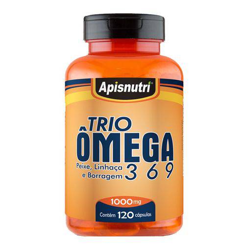 Trio Omega Apisnutri - Omega 3, 6 e 9 1000mg 120 Cápsulas