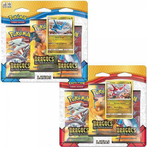 2 Triple Pack Cards Pokémon Dragões Soberanos Latios e Latias
