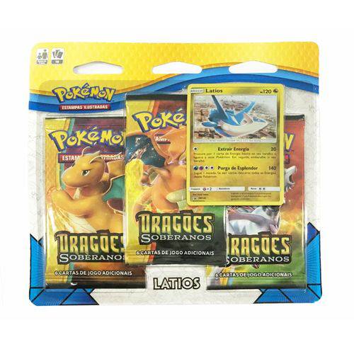 Triple Pack Pokémon Dragões Soberanos Latios - Copag
