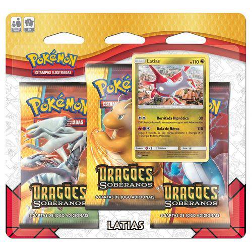 Triple Pack 2 Unid Pokémon Dragões Soberanos Latios e Latia