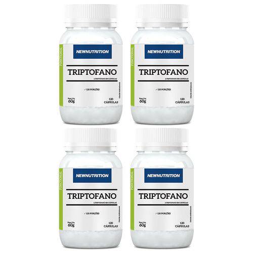 Triptofano - 4 Un de 120 Cápsulas - NewNutrition