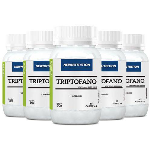 Triptofano - 5 Un de 60 Cápsulas - NewNutrition
