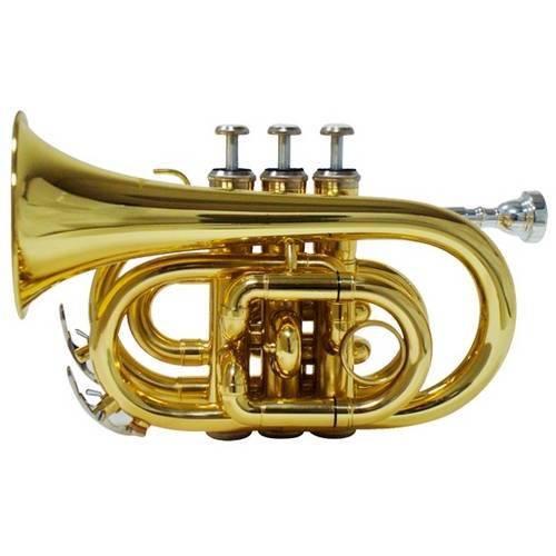 Trompete Pocket Bb 3 Pistões Laqueados Tjs6500l Sh