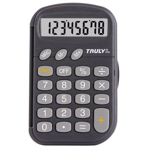 Truly - Calculadora Pessoal - 8 Dígitos - Capa Protetora - 319a