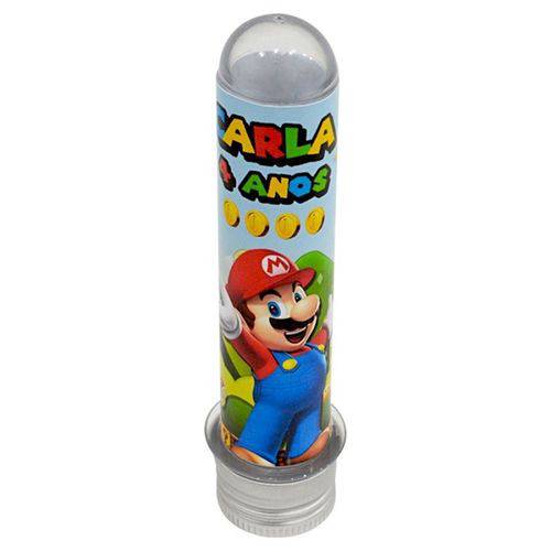 Tubete Acrílico Personalizado Super Mario Bros