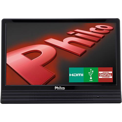 TV LED 14" Philco PH14E10DB HD Conversor Digital HDMI USB 60Hz