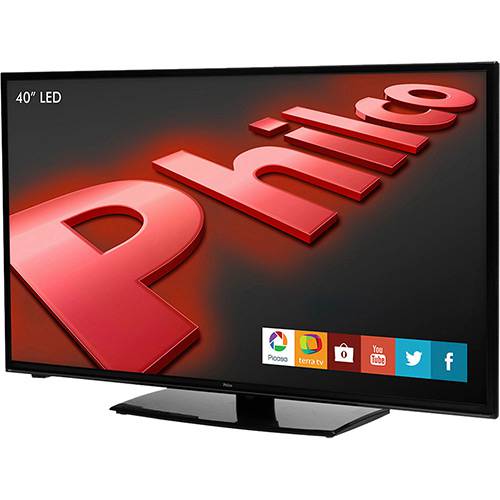TV LED 40'' Philco PH40E36DSGW Full HD com Função Smart Conversor Digital 3 HDMI 1 USB Wi-Fi 60Hz