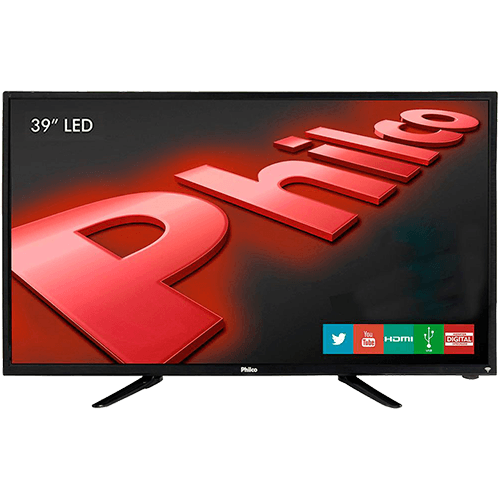 TV LED 39" Philco PH39N91DSGW HD com Conversor Digital e Função Smart 2 HDMI 1 USB