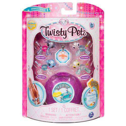 Twisty Petz Pulseira e Estojo 6 Pack com 4 - Sunny
