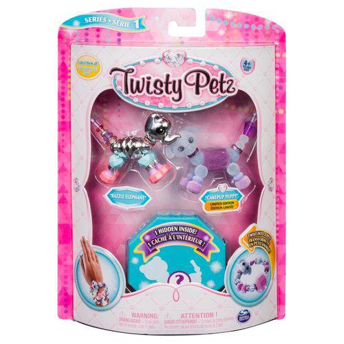 Twisty Petz Pulseira Razzle Elephant e Pupsicle Puppy - Sunny