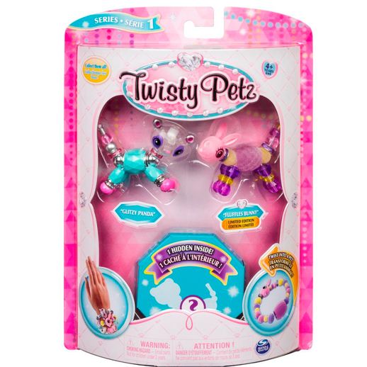 Twisty Petz Surpresa Rara Panda Glitzy e Coelho Fluffles - Sunny