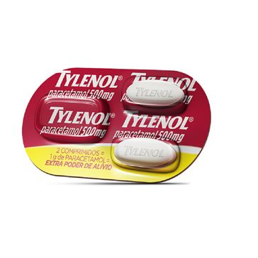 Tylenol Extra Poder de Alívio 500mg 2 Comprimidos