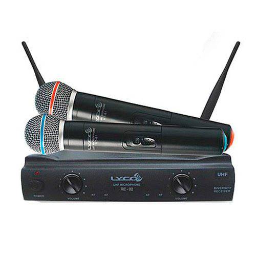 Uh02mm - Microfone S/ Fio de Mão Duplo Uhf Uh 02 Mm - Lyco