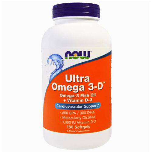 Ultra Omega 3-d 1000 Ui D-3 (180 Softgels) Now Foods