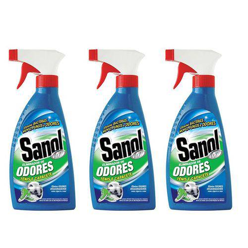 3un Eliminador de Odores Desagradáveis (mofo, Suor, Chulé, Fumaça, Etc) Sanol A7 330ml
