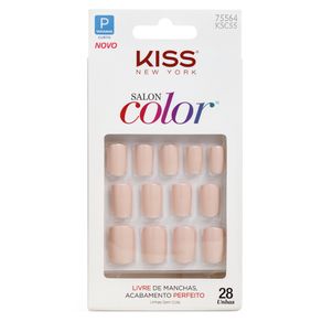 Unhas Postiças Kiss NY -Salon Color Curto - Sweet Girl 1 Un
