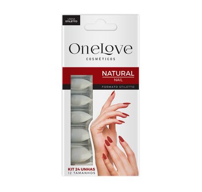 Unhas Postiças Natural Nail OL-004 Formato Stiletto - One Love