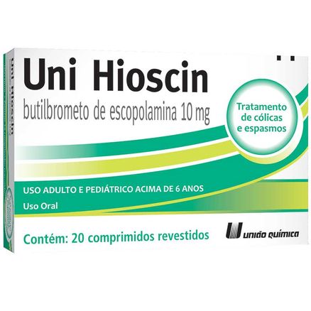 Uni Hioscin 10mg 20 Comprimidos Revestidos
