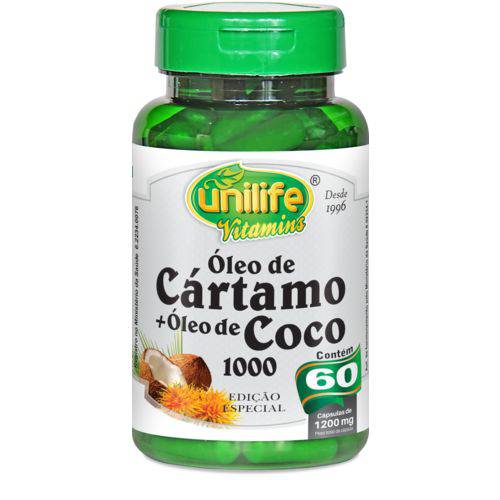 Unilife Oleo de Cartamo e Coco 1000 60 Caps