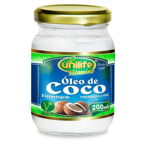 Unilife Oleo de Coco Extravirgem 200 Ml