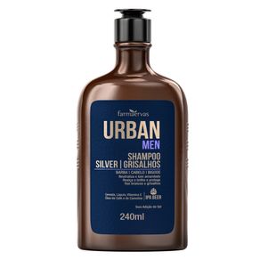 Urban Men Silver Grisalhos - Shampoo para Barba e Cabelo 240ml