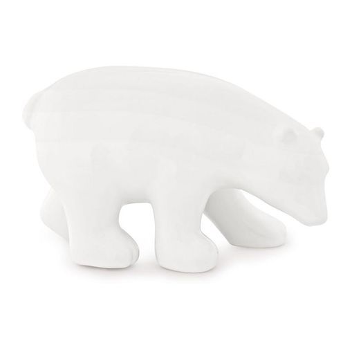 Urso Decorativo Branco em Cerâmica Grande 8584 Mart
