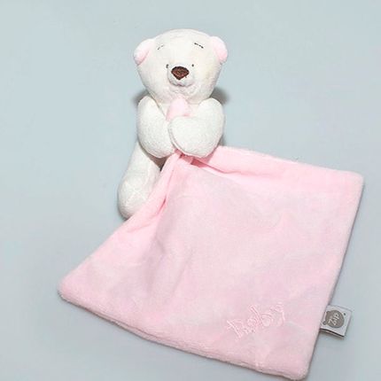 Urso Pelúcia Mini Naninha - Rosa - Zip Toys
