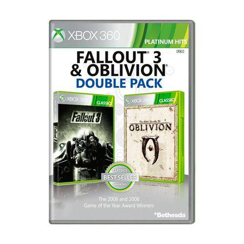Usado: Jogo Fallout 3 + Oblivion - Xbox 360