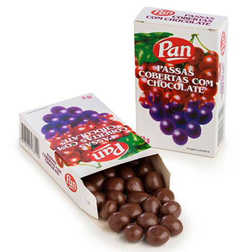 Uva Passa Coberta com Chocolate 50g C/2 - Pan