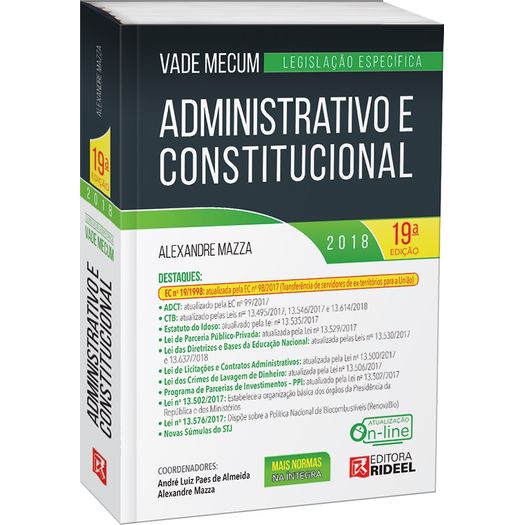 Vade Mecum Administrativo e Constitucional - Rideel - 19 Ed