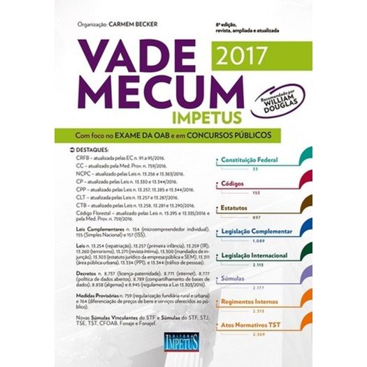 Vade Mecum Impetus para Oab e Concursos 2017 - Impetus - 8 Ed
