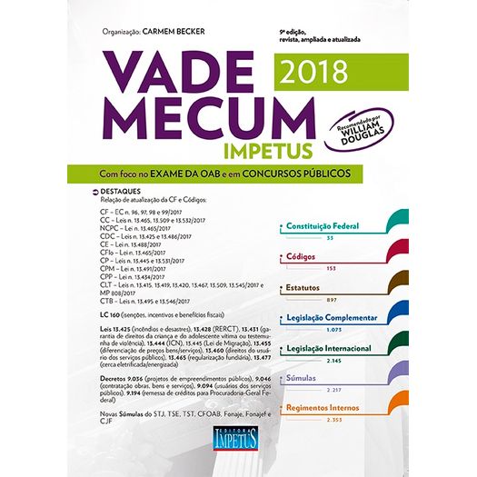 Vade Mecum Impetus para Oab e Concursos 2018 - Impetus