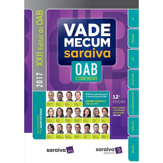 Vade Mecum Oab e Concursos 2017 - Saraiva - 12 Ed