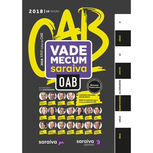 Vade Mecum Oab e Concursos 2018 - Saraiva - 16 Ed