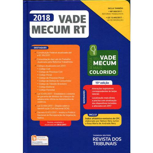 Vade Mecum Rt 2018 - 15ª Edição