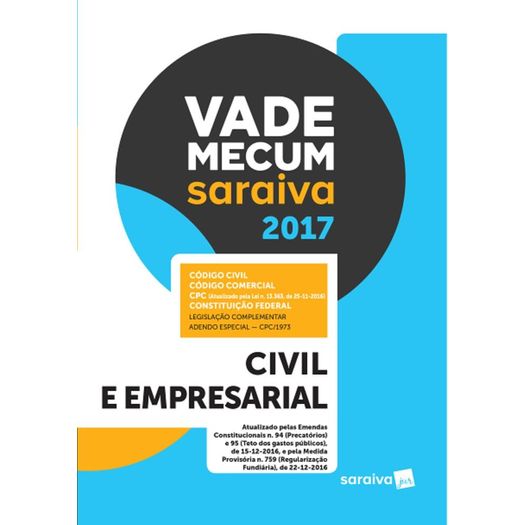 Vade Mecum Saraiva 2017 - Civil e Empresarial - Saraiva - 1ed