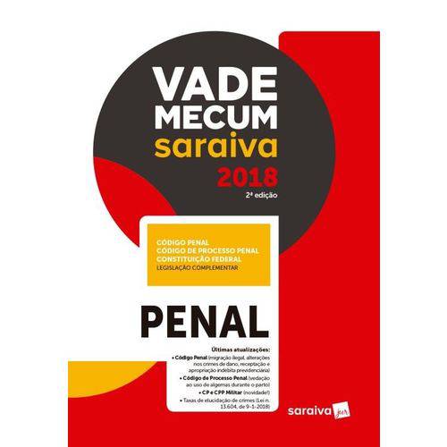Vade Mecum Saraiva – Penal - 2ª Ed. 2018