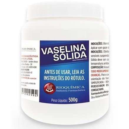 Vaselina Sólida Rioquímica 500g
