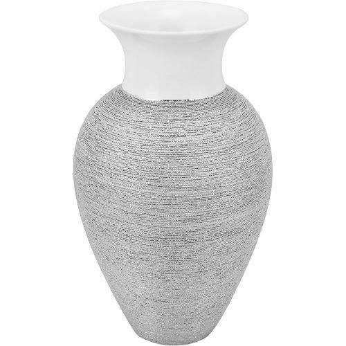 Vaso 34,5cm Ceramica Prat Branco