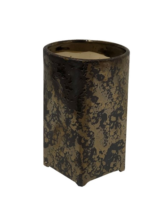Vaso Antique Cerâmica Bronze 18cm - Occa Moderna